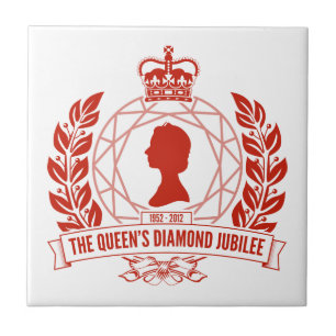 Diamond Jubilee Souvenir Tile (facet) Tegeltje