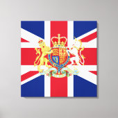 Diamond Jubilee Union Flag and Royal Crest Canvas Afdruk (Voorkant)