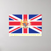 Diamond Jubilee Union Flag and Royal Crest Canvas Afdruk (Voorkant)