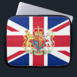 Diamond Jubilee Union Flag and Royal Crest Laptop Sleeve<br><div class="desc">Royal Crest en Union Flag van het Verenigd Koninkrijk van Groot-Brittannië en Noord-Ierland Diamond Jubilee-herdenkingshoes.</div>