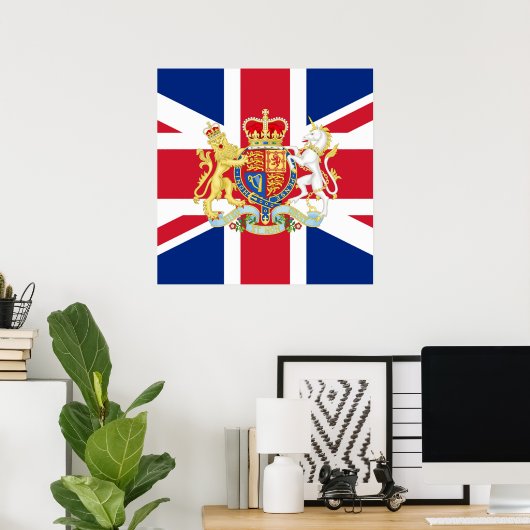 Diamond Jubilee Union Flag and Royal Crest Poster (Thuiskantoor)