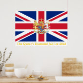 Diamond Jubilee Union Flag and Royal Crest Poster (Keuken)