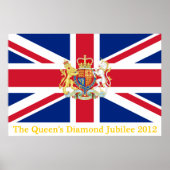 Diamond Jubilee Union Flag and Royal Crest Poster (Voorkant)