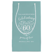 Diamond Jubileum 60 jaar vrouw geschenktas Klein Cadeauzakje (Voorkant)