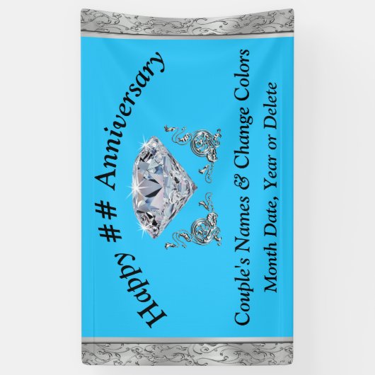 Diamond Jubileum Banners Gepersonaliseerde Jouw te (Verticaal)