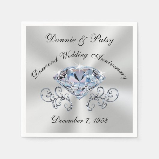 Diamond Jubileum Cocktail servetten (Voorkant)