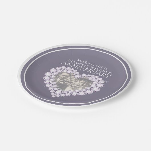 Diamond Jubileum foto hart papier bord (Gekanteld)