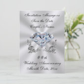 Diamond Jubileum Invitations of Save the Date Kaart (Staand voorkant)