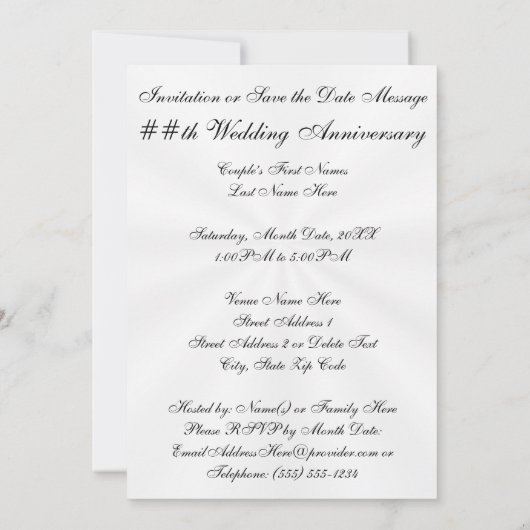 Diamond Jubileum Invitations of Save the Date Kaart (Achterkant)