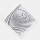 Diamond Jubileum Napkins, 10e 75e 60e Servet (Hoek)