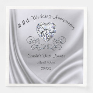 Diamond Jubileum Napkins, 10e 75e 60e Servet