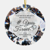 Diamond Jubileum Photo YEARS IN FOREVER Keramisch Ornament (Voorkant)