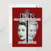 Diamond Jubliee-Briefkaart Briefkaart (Voorkant / Achterkant)