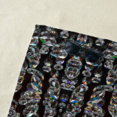 Diamond juweel patroon elegant zilver en zwart strandlaken (In situ)