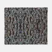 Diamond juweel patroon elegant zilver zwart fleece deken (Voorkant (Horizontaal))