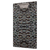 Diamond juweel patroon elegant zilver zwart klembord (Links)