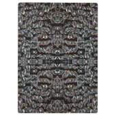 Diamond juweel patroon elegant zilver zwart klembord (Achterkant)