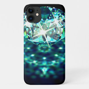 Diamond juweel sprankelend look elegant zwart blau Case-Mate iPhone case