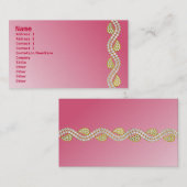 Diamond juwelen lichtroze visitekaartje (Voorkant / Achterkant)