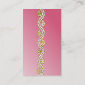 Diamond juwelen lichtroze visitekaartje (Achterkant)