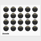 Diamond juwelen zwart ronde sticker (Vel)