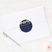 Diamond juwelenblauw ronde sticker (Envelop)