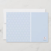 Diamond Lace Blue Photo Invitation Kaart (Achterkant)