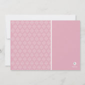Diamond Lace Pink Fotouitnodiging Kaart (Achterkant)
