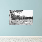 Diamond Lake, oregon Beach Swembord Foto Canvas Afdruk (Insitu (Houten vloer))