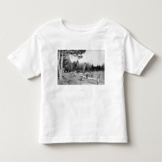 Diamond Lake, oregon Beach Swembord Foto Kinder Shirts (Voorkant)