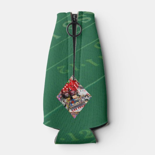 Diamond - Las Vegas Kaart Shape Flesjeskoeler (Achterkant)