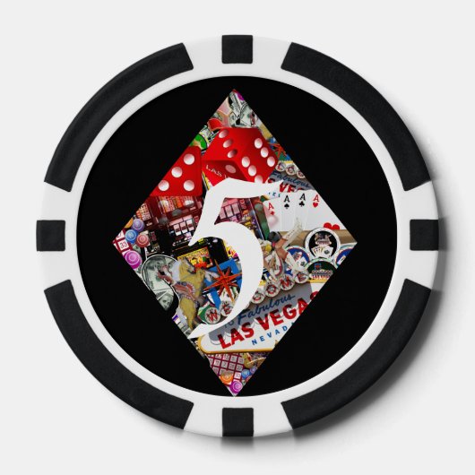 Diamond - Las Vegas Kaart Shape Poker Chips (Voorkant)