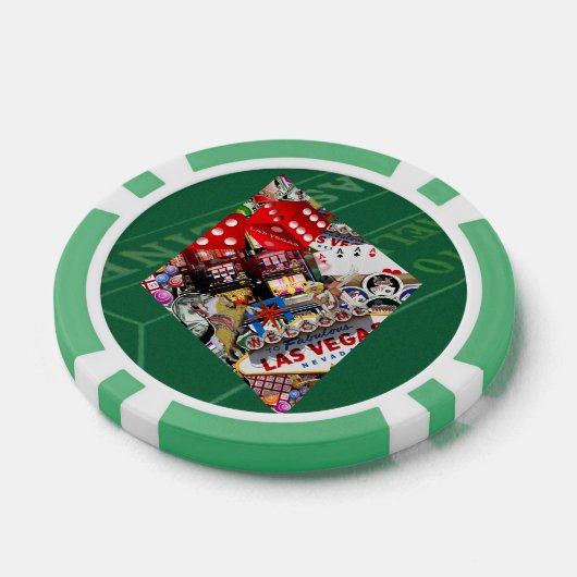 Diamond - Las Vegas Kaart Shape Poker Chips (Enkel)