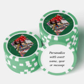 Diamond - Las Vegas Kaart Shape Poker Chips (Opstapeling)