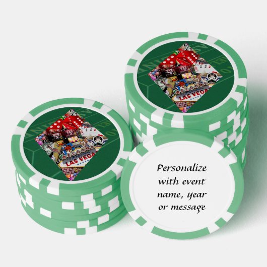 Diamond - Las Vegas Kaart Shape Poker Chips (Opstapeling)