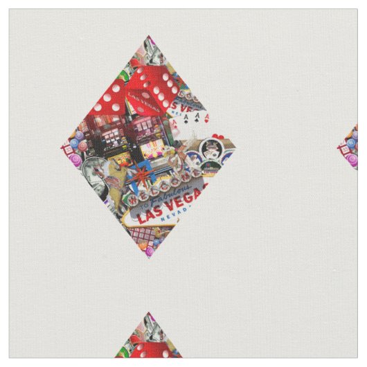 Diamond - Las Vegas Kaart Shape Stof (Close Up)