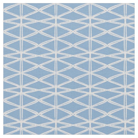 Diamond Lattice eigentijds modern driehoek blauw Stof (Close Up)