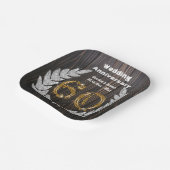 Diamond Laurel & 60TH Gold, bruiloft Jubileum Pa Papieren Bordje (Gebogen)