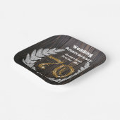 Diamond Laurel & 70TH Gold, bruiloft Jubileum Pa Papieren Bordje (Gebogen)