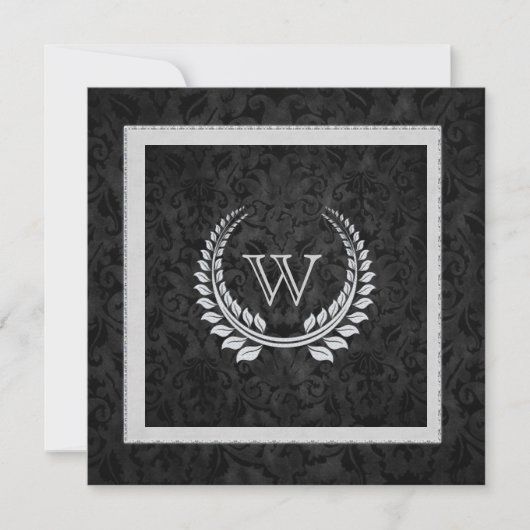 Diamond Laurel Leaf met Monogram Kaart (Voorkant)