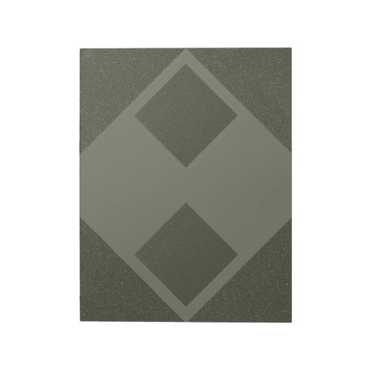 Diamond Layered Moss Green Geometrisch Notitieblok (Linkerzijde)