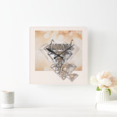 Diamond Life Vierkante Klok (Huis)