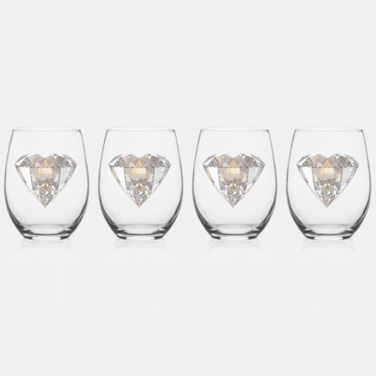 Diamond Life Wijnglas Zonder Voet (Voorkant)