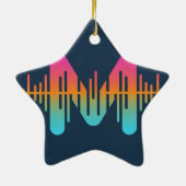 Diamond Light Black achtergrond en muziek Keramisch Ornament (Achterkant)