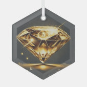 Diamond Light Black Glas Ornament (Voorkant)