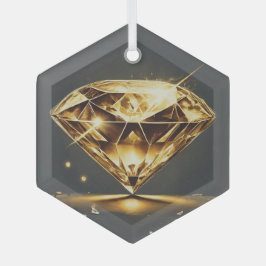 Diamond Light Black Glas Ornament