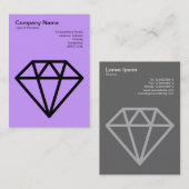 Diamond - Lila zwart Visitekaartje (Voorkant / Achterkant)