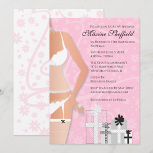 Diamond Lingerie Vrijgezellenfeest Pink and White Kaart