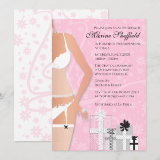 Diamond Lingerie Vrijgezellenfeest Pink and White Kaart