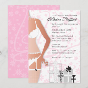 Diamond Lingerie Vrijgezellenfeest White en Pink Kaart